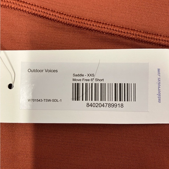 Outdoor Voices Zoom Athletic Shorts Orange Womens XXS NWT - Picture 8 of 12